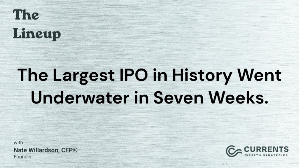 The Biggest IPO in History Went Underwater in Seven Weeks. That Part Isn't the Surprise.